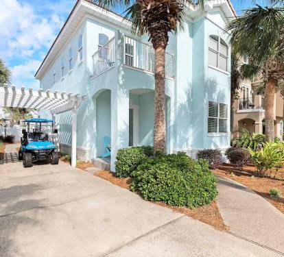 Seafoam-2 Designer grade finishes with an easy 3 minute walk to private, gated beach. Includes free golf cart, paddleboards, kayaks.