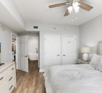 Master Bedroom into Master Bathroom