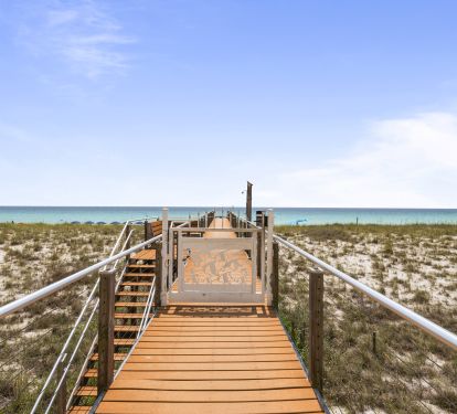 Gated walkover to beach