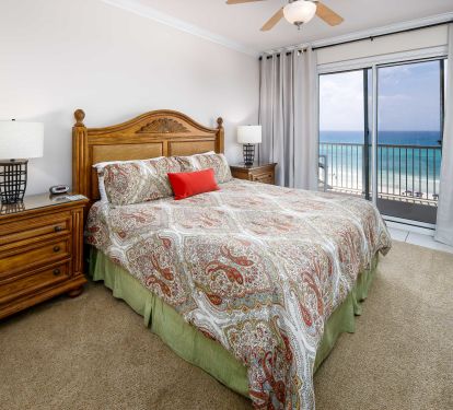 Our oceanfront master bedroom has a king bed with Jameson mattress! 