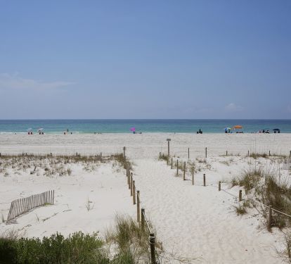From condo lobby to beach