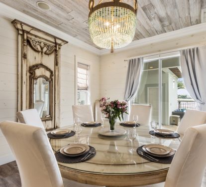 Elegant Dining Area with gorgeous lake views