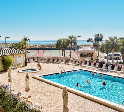 One of two pools and hot tubs just below Islander #218