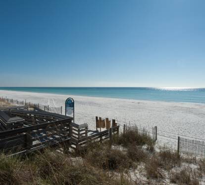 Large public beach area that's accessible for beach carts.