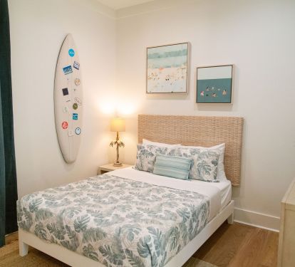 Bunk room with queen bed and twin XL bunks - sleeps 4 comfortably!