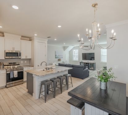 Open Concept Living Area with Dining Area