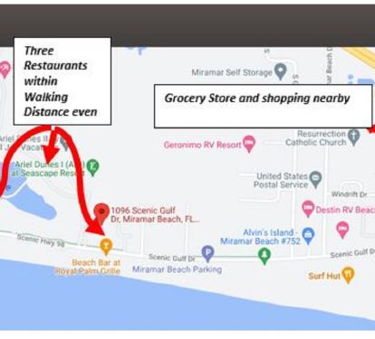 Location is close to restaurants and shopping
