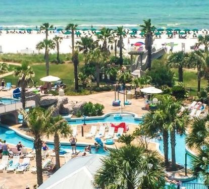 lazy river just steps from the sand.
