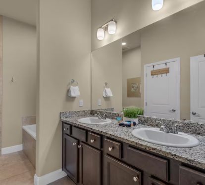 Start your day with ease. Refresh in the walk-in shower or soak in the tub.