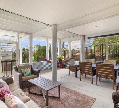 Screened Living Area Under Home