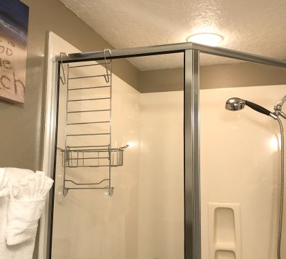 Roomy standup shower in Second Bathroom