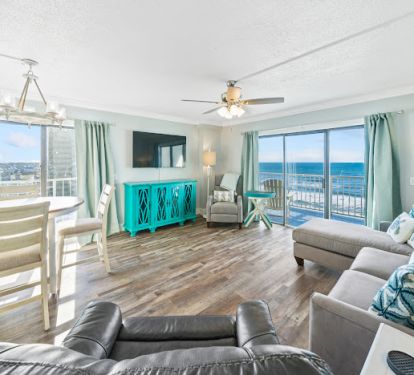Dining &amp; living room combination, with gulf views.