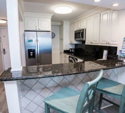 Kitchen with Bar Seating for 2