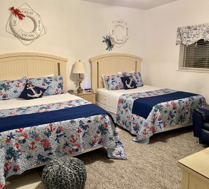 Two Queen Beds in Second Bedroom