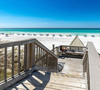 Beach access just off the pool deck