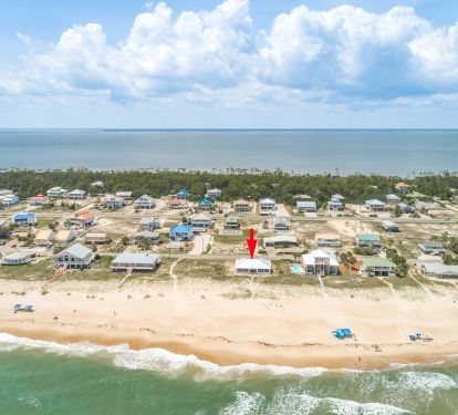 Beachfront location
