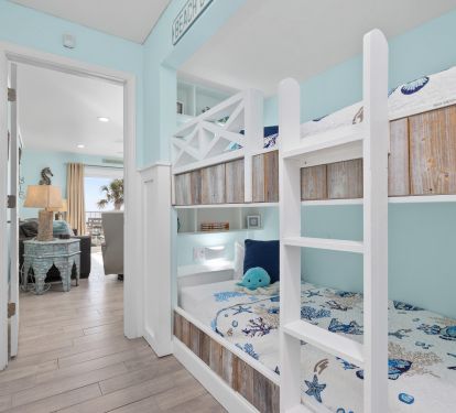 Kids Zone: Bunk area with lights; usb ports; books and...stuffed friends