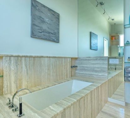 Master Bathtub with heated floors