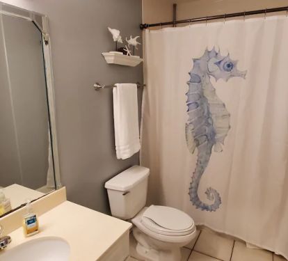 Private 1st Master bath.  Full walk in shower.