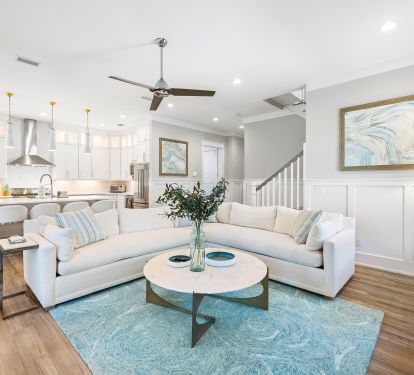 Open living room- Gas fireplace