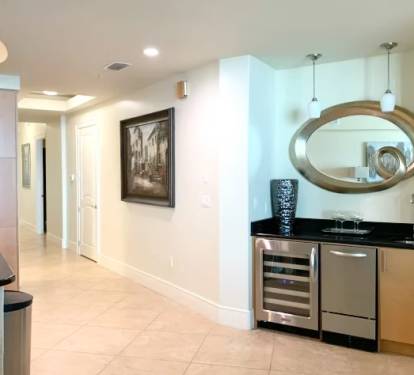 Wet Bar with Ice Machine and Chilling Fridge 