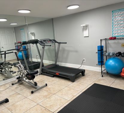 Stay fit at the beach with the small but efficient Mariner East Fitness Room.