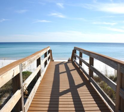 Boardwalk from condo to beach