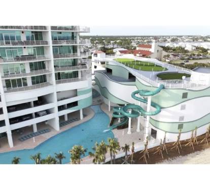 Backside Aerial View of Turquoise Place 