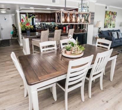Kitchen and Dining with Gulf Views