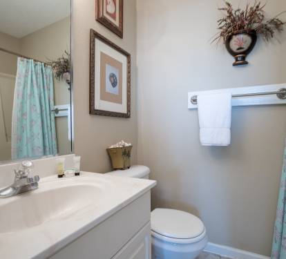 2nd master bath with tub/shower combination.