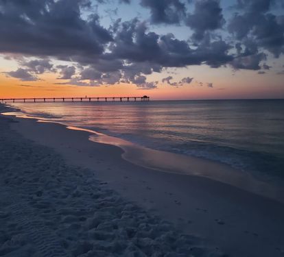 Sunrise looking at the Okaloosa Island Pier