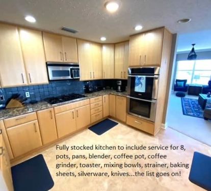 Eagles' Perch fully stocked kitchen!  renteaglesperch.com