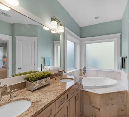 Shenanigans-16 Oversized, private garden tub in the 2nd floor master.