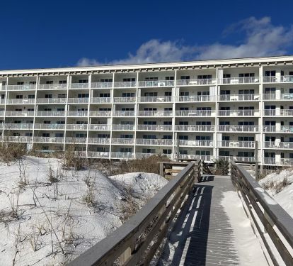 Rear of the building looking from the beach.