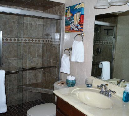 Master Bath with Tiled Walk-in Shower