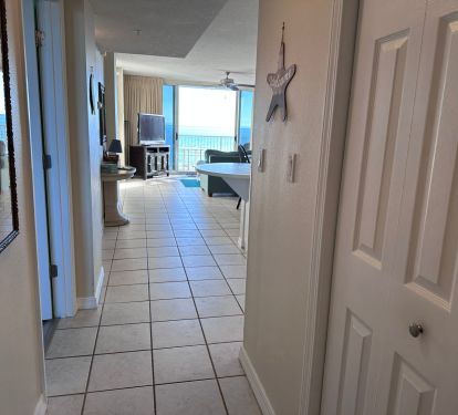 Washer/Dryer located in closet to right side of photo.
