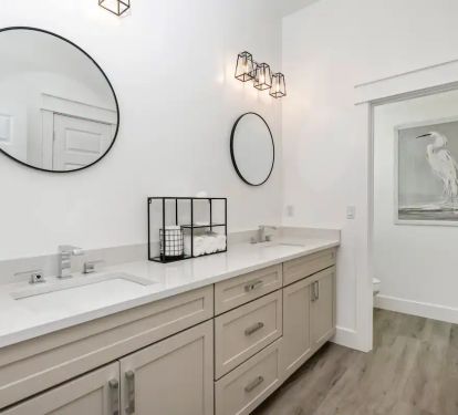 Ovation-24 Bedroom 2 Bath. Pic 1. King with attached bath with quartz vanity and frameless glass shower