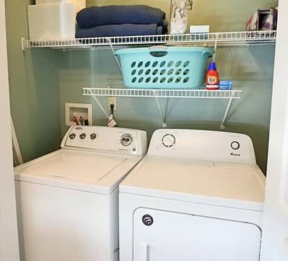 laundry area in the bunk room on the main floor