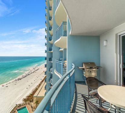 Another view of the beach also showing the outdoor grill