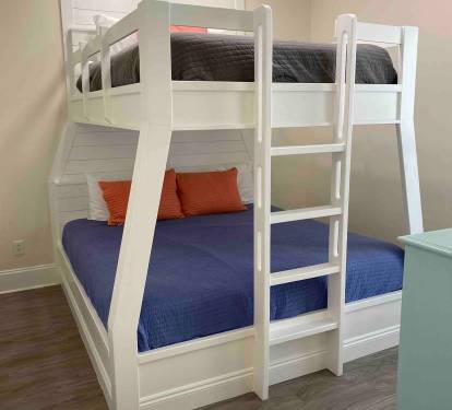 1st floor Custom built in Queen over King. This bed is awesome!