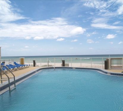 Relax in the indoor/outdoor pool.