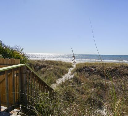 gated entrance to beach