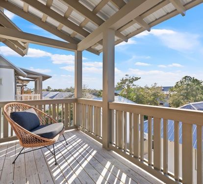 Top-floor Primary King Suite private balcony, your sunset spot