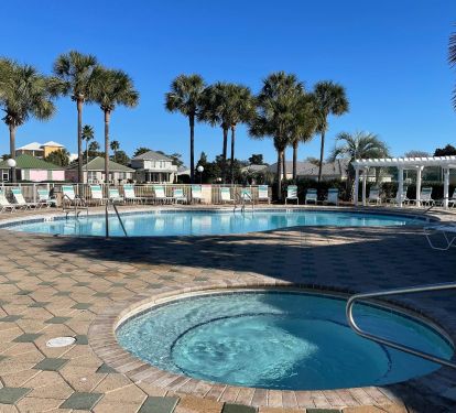 heated pool and hot tub
