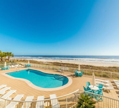 One of three outdoor pools overlooking the beach