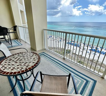 Gorgeous views from the large private balcony
