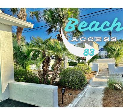 New Sidewalk, Bike Path and Beach Access 83 is right outside your door.
