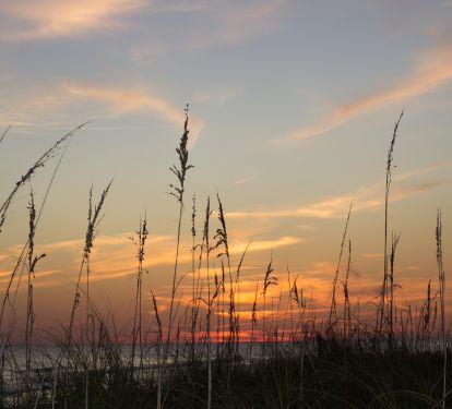 Beautiful sunset behind the Dunes
