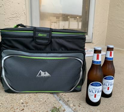 Feel free to use our cooler for all your beach beverages.