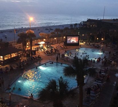 movie night by the pools kids love